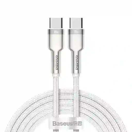 Baseus Cable Carga Rápida Metálico Tipo-C a Tipo-C 100W de 2 m