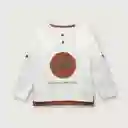 Polera de Niño Montaña Blanco Talla 6M Opaline