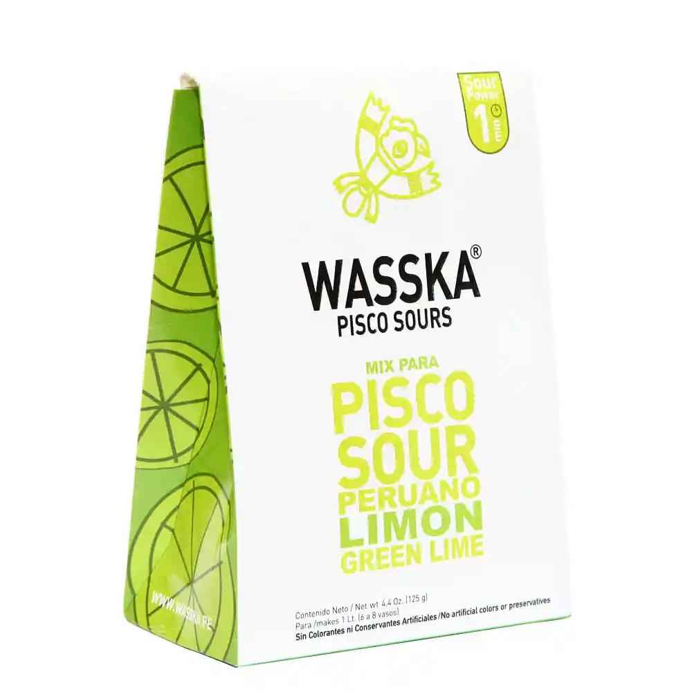 Pisco Sour Wasska Peru Polvobase Mix Limon