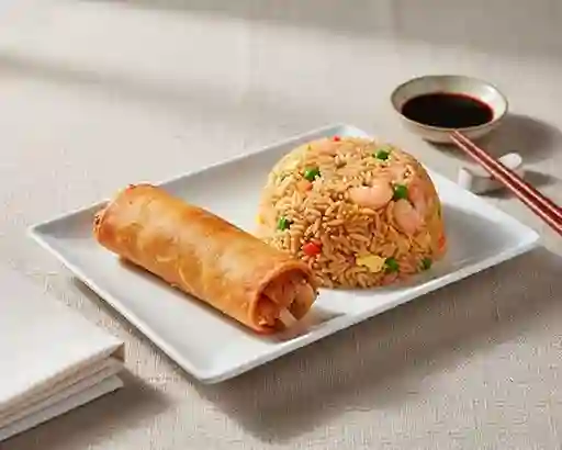 Arrollado de Marisco con Arroz Chaufán