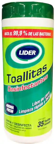 Toalla dEsinfectante Wipes Fresh Canister Líder