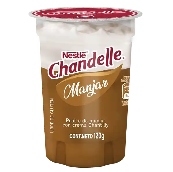 Nestlé Postre Chandelle Sabor a Manjar con Crema Chantilly
