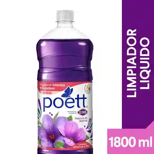 Limpiador Desinfectante de Pisos Poett Frescura de Lavanda (Botella) 1800 ml