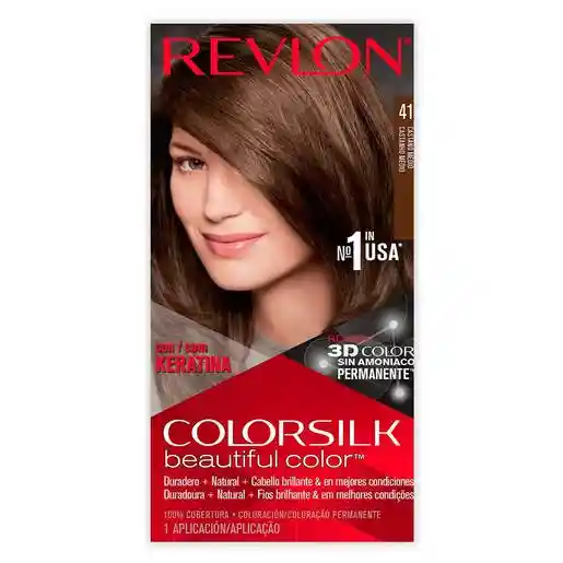 Revlon Colorsilk Tinte de Cabello Tono 41 Castaño Medio