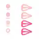 Kit Accesorios Para Cabello Colores Rosa Miniso