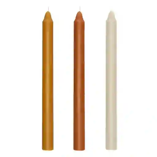 Set de Velas Dinner Aroma Vainilla Casaideas