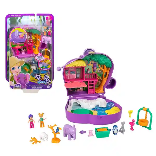 Polly Pocket Juguete Mini Mundo de Aventura de Elefante