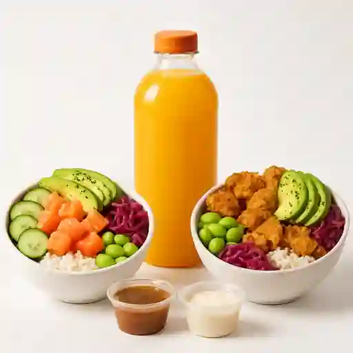 Promo Poke 6 y Jugo Mango Naranja 1 l