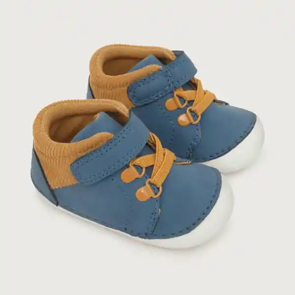 Botines Gateador Velcro Elástico de Niño Azul Talla 17 Opaline