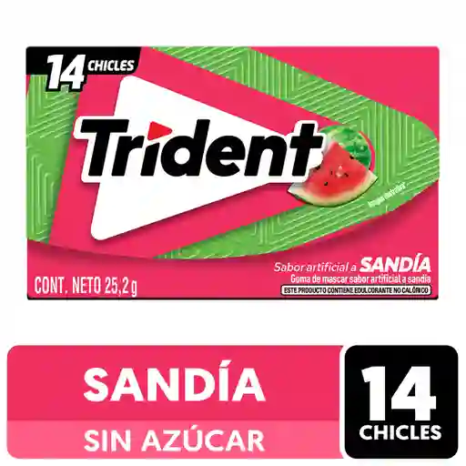 Chicle Trident sin Azúcar de Sandia