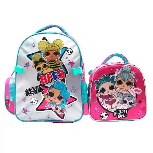 Lol Set Mochila Satín + Lonchera