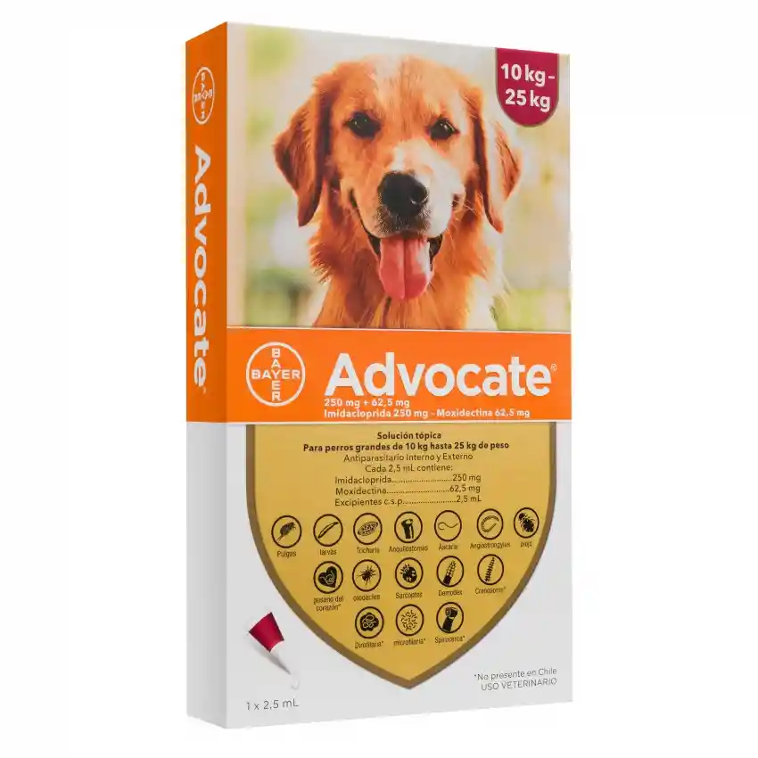 Advocate Antiparasitario Perro de 10 a 25 Kg