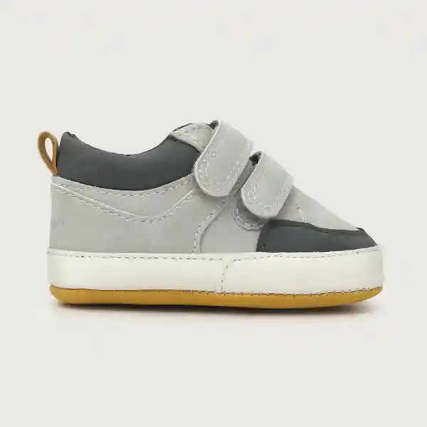 Zapatillas Urbana Doble Velcro de Niño Bebé Gris T.15 Opaline