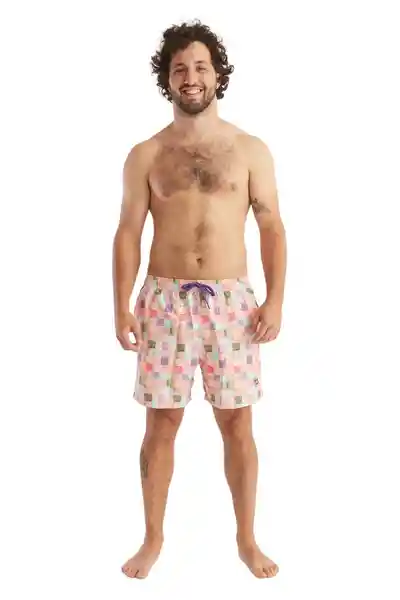 Short Traje de Baño Adulto Venecitas de Bar Taquillero Talla M