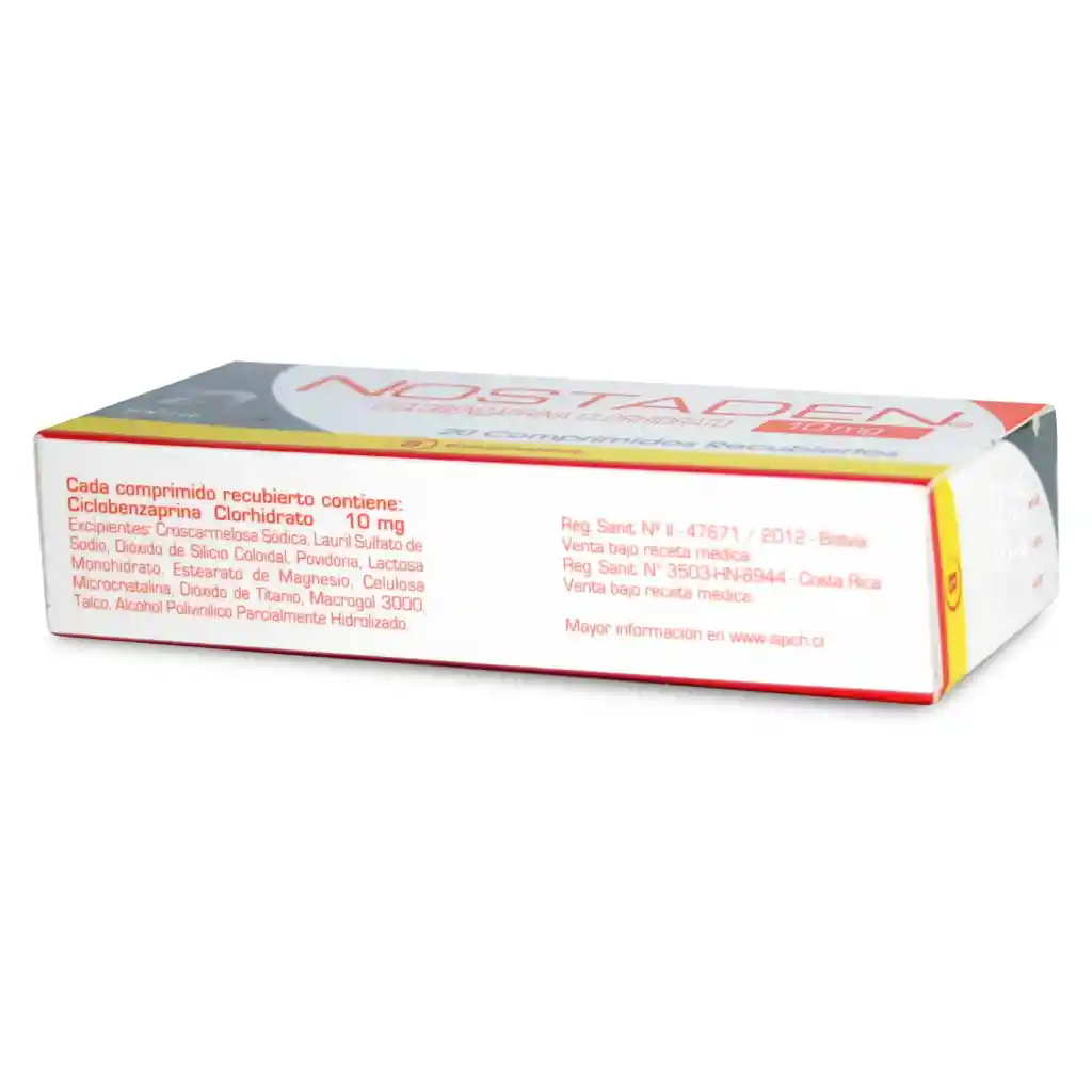 Ciclobenzaprina Nostaden 10 Mg