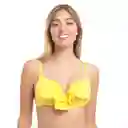 Bikini Estilo Sostén Con Vuelos Amarillo Talla XL Samia