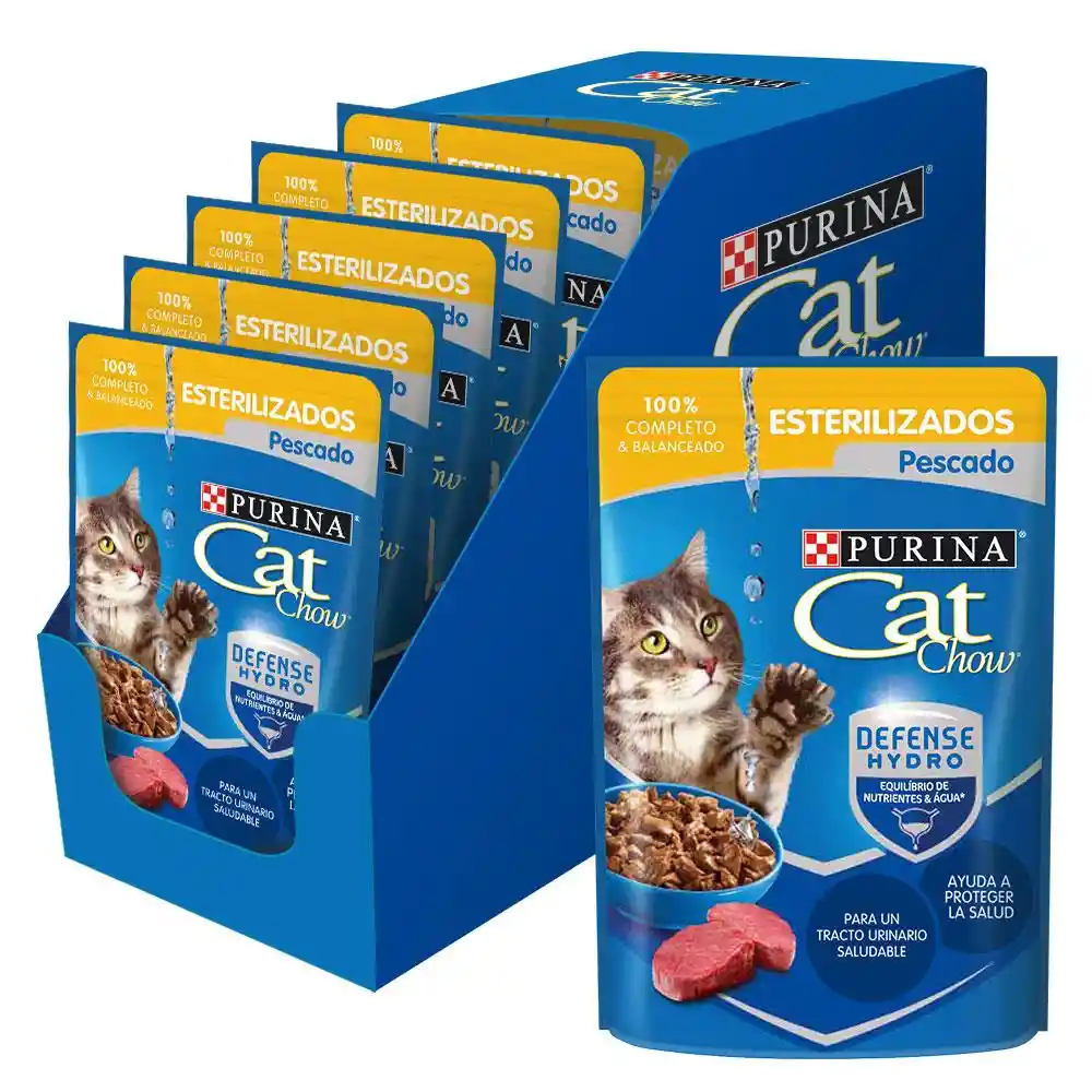 Cat Chow Alimento Humedo Gato Esterilizado Pescado