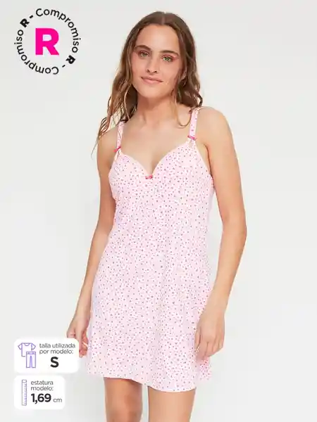 Index Camisa Dormir Baby Doll Copa fb Rosado XL V26