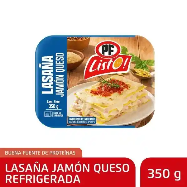 Pf Listo Lasaña Jamón Queso Ref