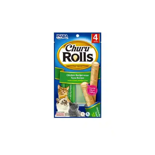 Churu Rolls Snack Atún Para Gatos Palitos