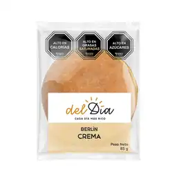 Del Dia Berlín Relleno de Crema Castaño