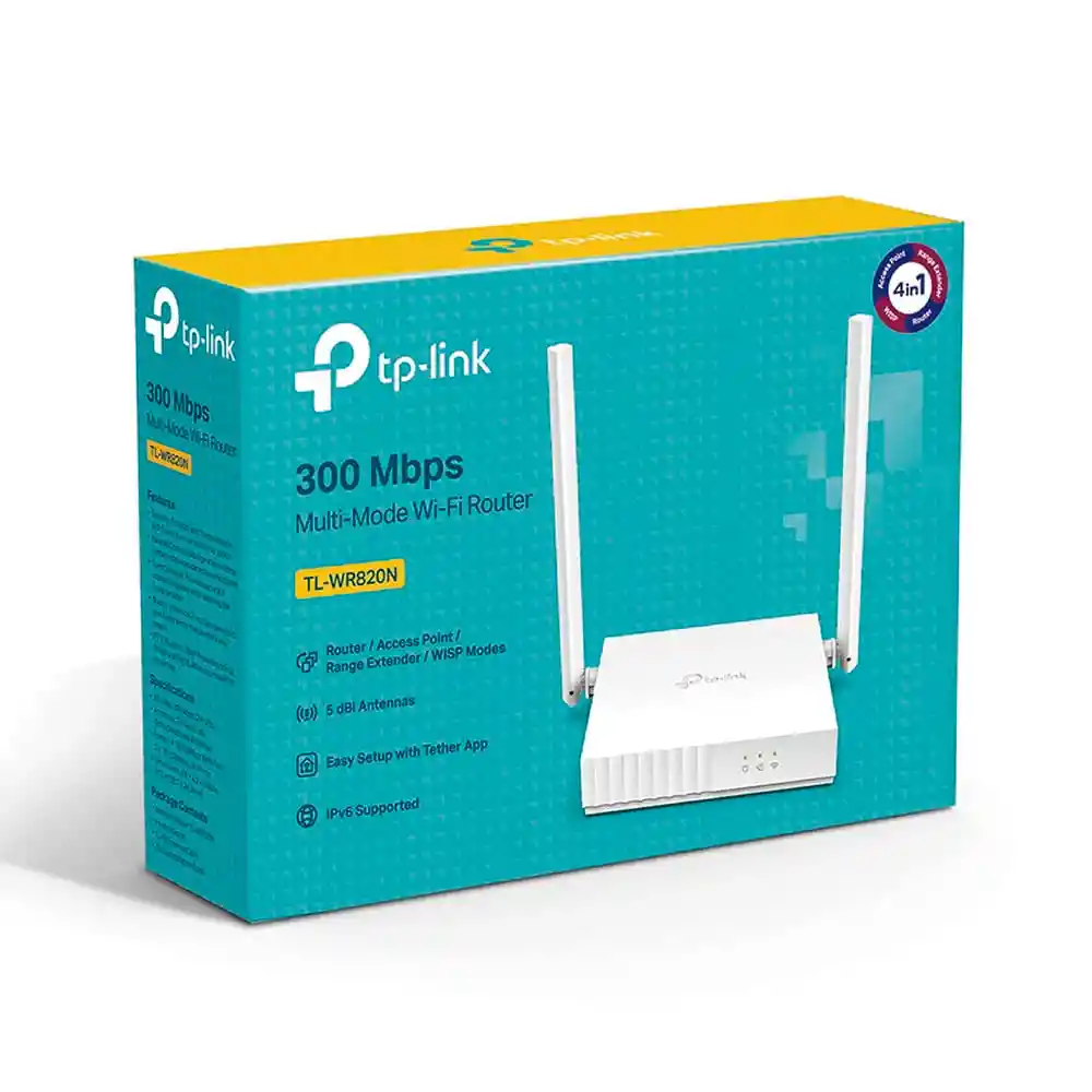 tp-link Router Wi-Fi Mu Limodo Tl-Wr820N 300 Mbps 4 Modos en 1