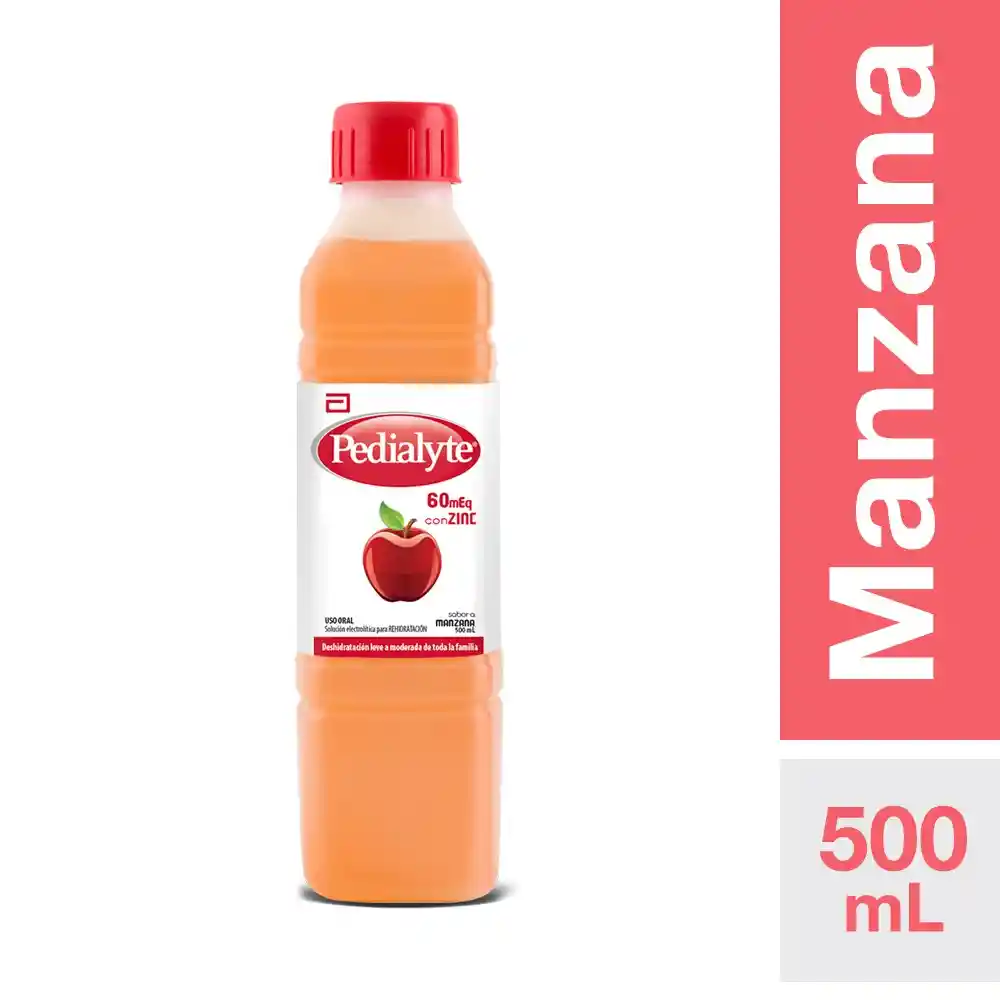 Pedialyte Suero de Rehabilitación Sabor Manzana 60Meq