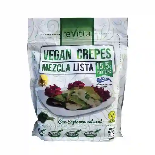 Revitta Mezcla Para Crepes Vegano Proteico Sabor Espinaca