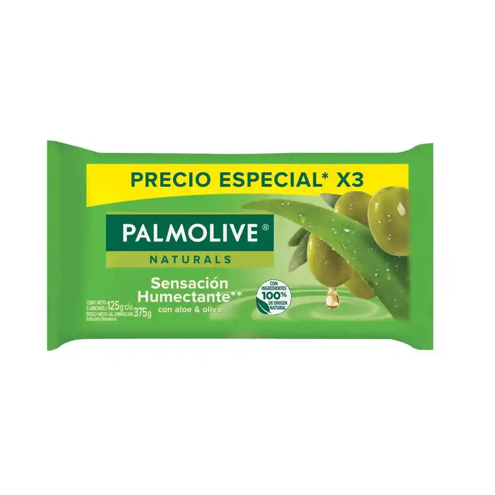Palmolive Jabón en Barra Sensación Humectante con Oliva y Aloe