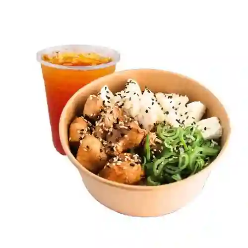 Ice 500cc + Gohan Pollo Teriyaki