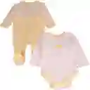 Set Osito Bebé Unisex Amarillo Talla 1 M Pillín