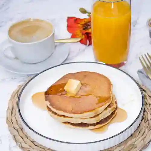 Classic Pancakes + Coffee + Orange Juice