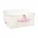 Organizador de Tela Con Cierre Rosa 35 x 35 x 16 cm