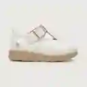 Zapatos Reina de Vestir Charol Flor Niña Blanco Talla 25 Opaline