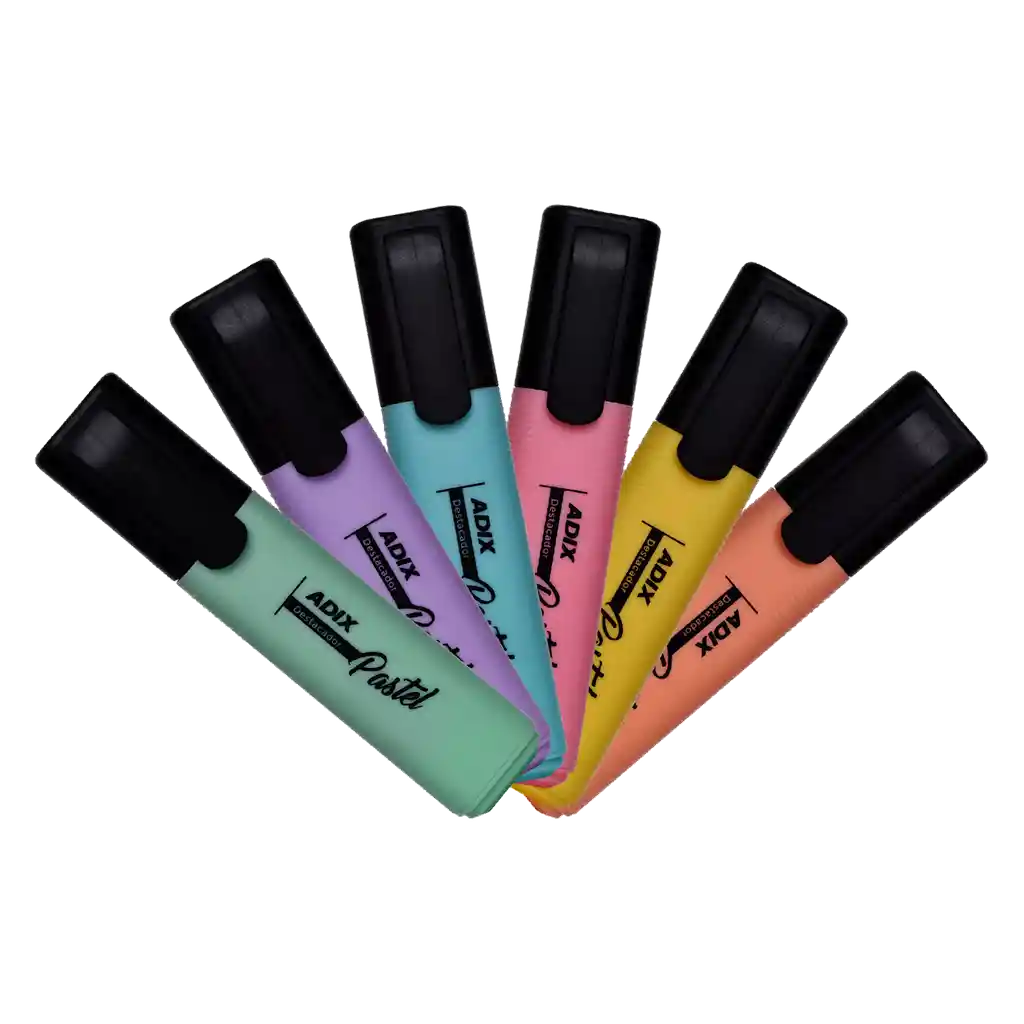 Set Destacador Adix Pastel 6 Colores