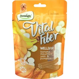 Dentalight Vital Fiber Snack Para Perro Wellbar Calabaza