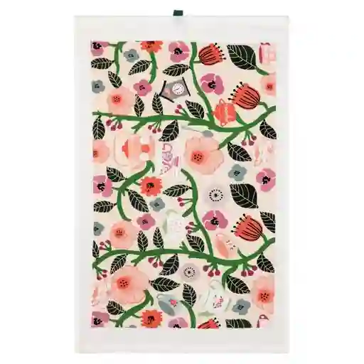 Paño Cocina de Algodón Velour Estampado Flores Casaideas