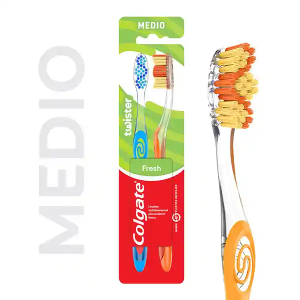 Cepillo de Dientes Colgate Twister Medio 2 Und