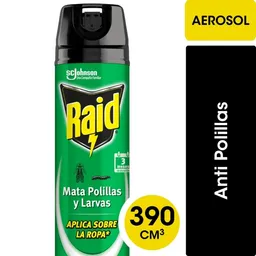 Insecticida Raid Mata Polillas Aerosol 390 cc