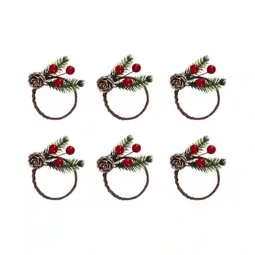 Set Anillo Para Servilleta Con Rama Navidad Casaideas