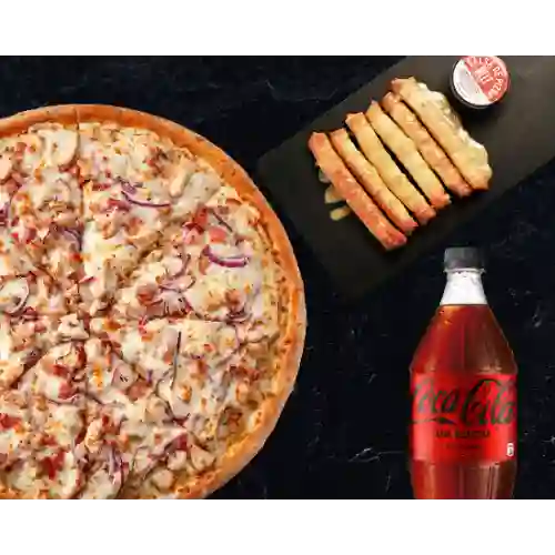 Pizza Med + Garlic Mozza Sticks + Bebida