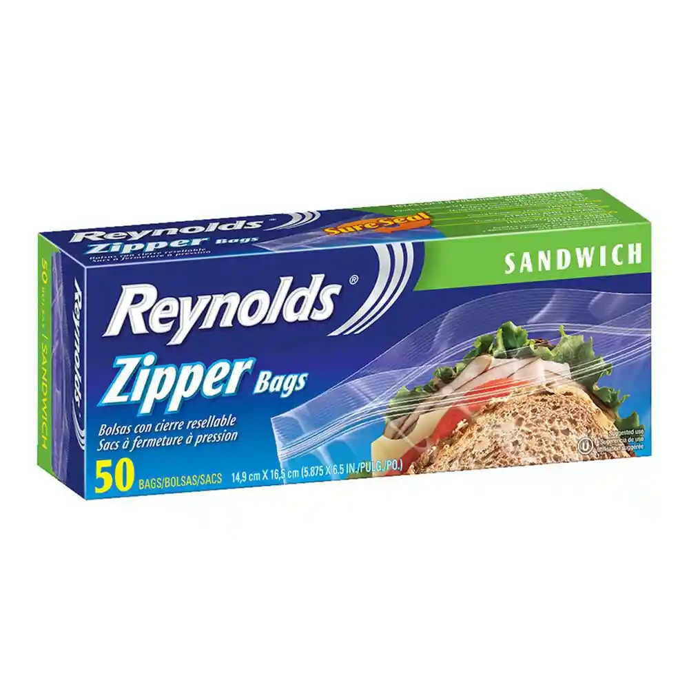 Reynolds Bolsa Wrap Zipper Sándwich 14.9 x 16.5 cm