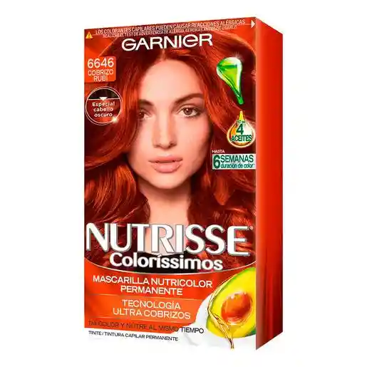 Nutrisse Tinte en Crema Colorissimos Tono 6646 Cobrizo Rubi