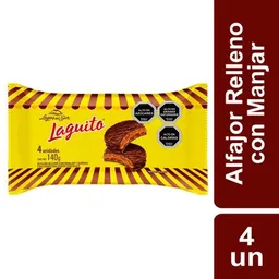 Lagos Del Sur Alfajor Laguito Relleno Manjar y Bañado Chocolate