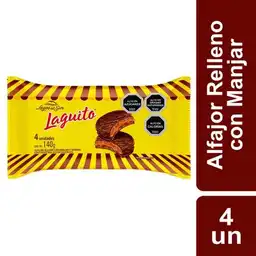 Lagos Del Sur Alfajor Laguito Relleno Manjar y Bañado Chocolate