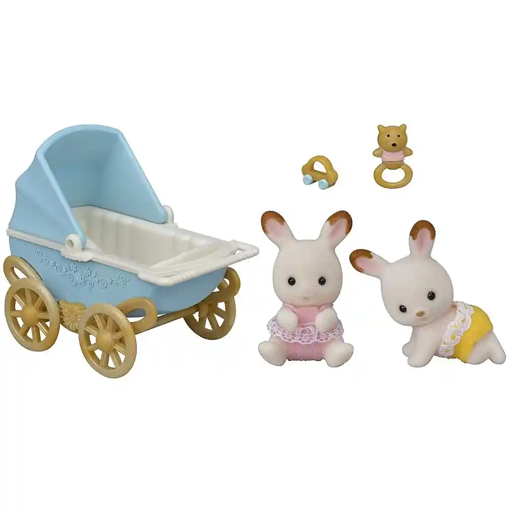 Sylvanian Families Set Juguete Cochecito Gemelar