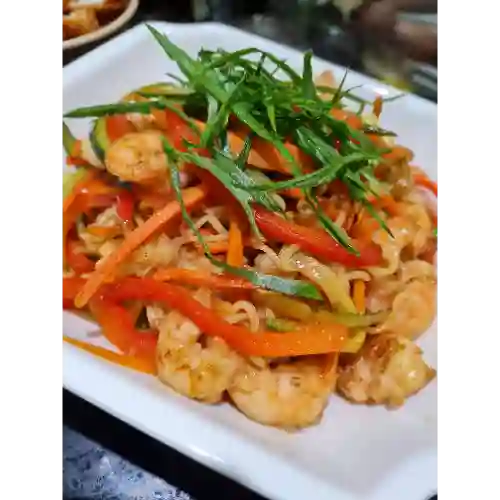 Yakisoba con Camarones