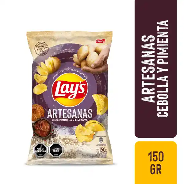 Lays Papa Frita Artesana Cebolla y Pimienta