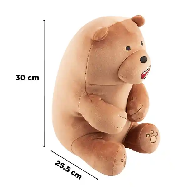 Peluche Grizzly Lovely Sentado 30 cm We Bare Bears Miniso