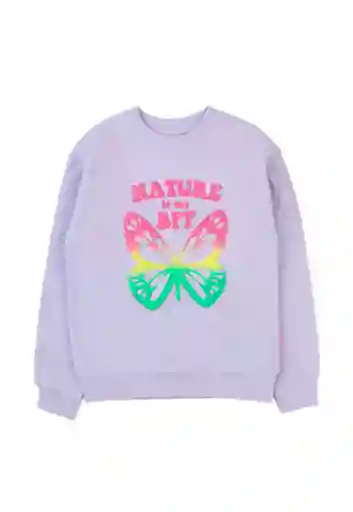 Polerón Niña Cerrado Day to Day Kids Lila 02 742